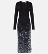 Carolina Herrera Sequined Gown In Black