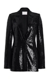 Carolina Herrera Sequined Jacket In Black