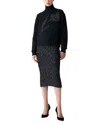 Carolina Herrera Sequined Knit Pencil Skirt In Black