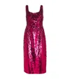Carolina Herrera Sequined Midi Dress In Pink
