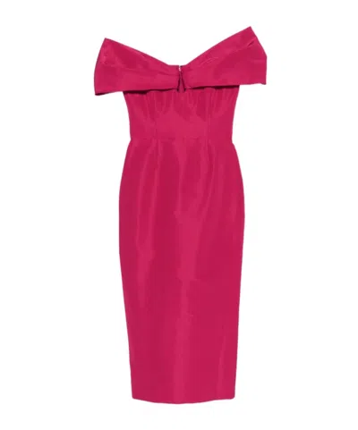 Carolina Herrera Short-sleeved Dress In Pink