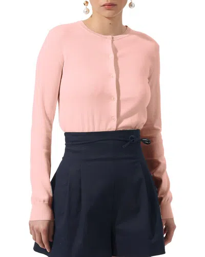 Carolina Herrera Silk-blend Cardigan In Pink