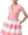 Carolina Herrera Short Sleeve Silk-cotton Polo Top