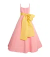 Carolina Herrera Scoop-neck Waist-sash Sleeveless Full Gown In Pink