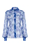 Carolina Herrera Silk Chiffon Shirt In White