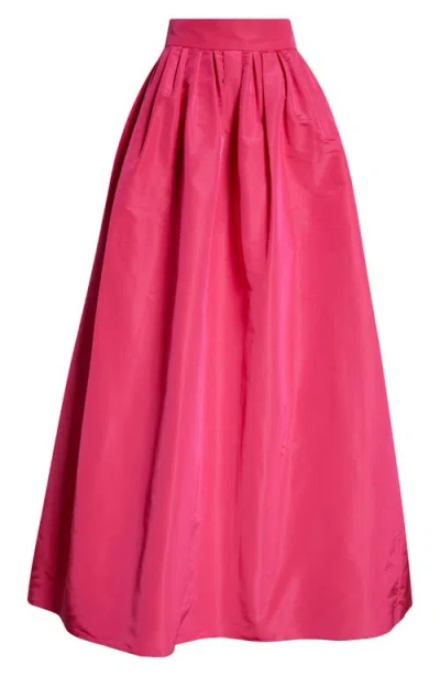 Carolina Herrera Silk Faille Ball Skirt In Berry