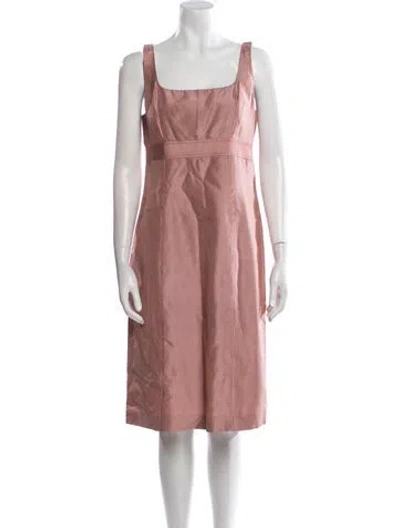 Pre-owned Carolina Herrera Silk Knee-length Dress In Multi