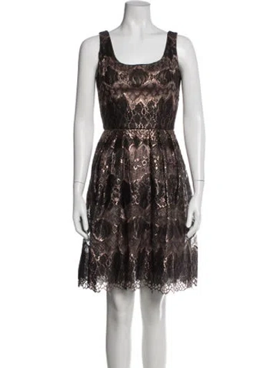 Pre-owned Carolina Herrera Silk Knee-length Dress In Multi