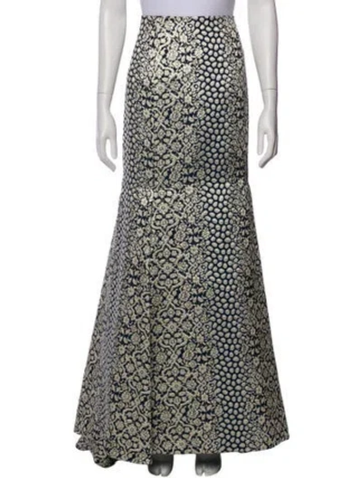 Pre-owned Carolina Herrera Silk Long Skirt