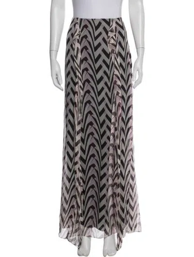 Pre-owned Carolina Herrera Silk Long Skirt In Multi
