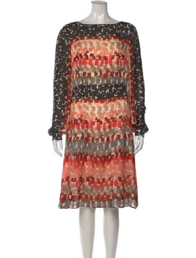 Pre-owned Carolina Herrera Silk Midi Length Dress