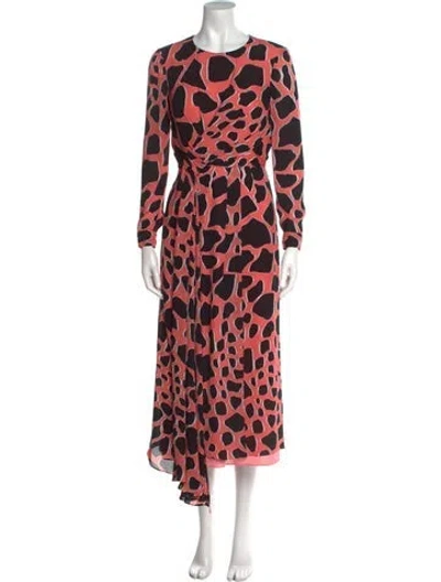 Pre-owned Carolina Herrera Silk Midi Length Dress In Pink