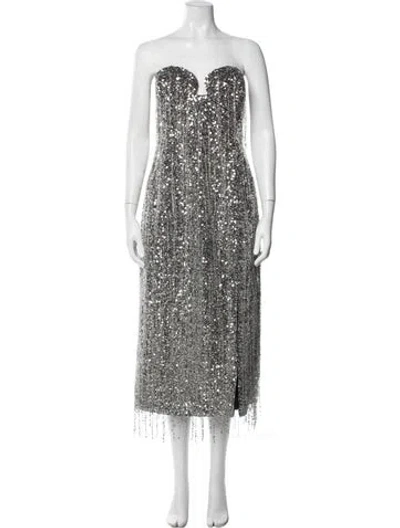 Pre-owned Carolina Herrera Silk Midi Length Dress W/ Tags In Multi