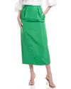 Carolina Herrera Silk Midi Pencil Skirt In Multi