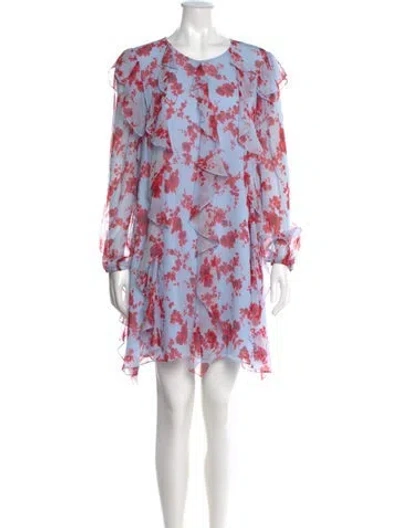 Pre-owned Carolina Herrera Silk Mini Dress In Multi