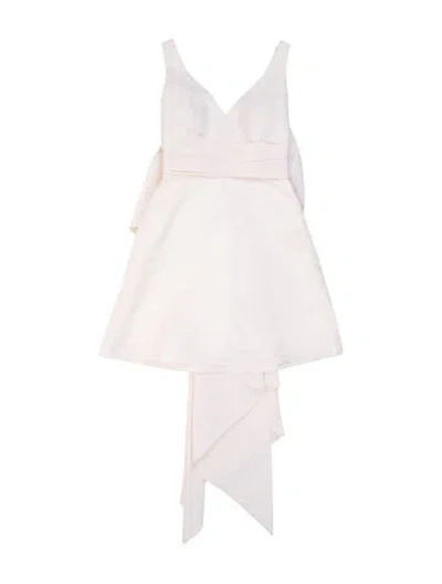 Pre-owned Carolina Herrera Silk Mini Dress In Neutral