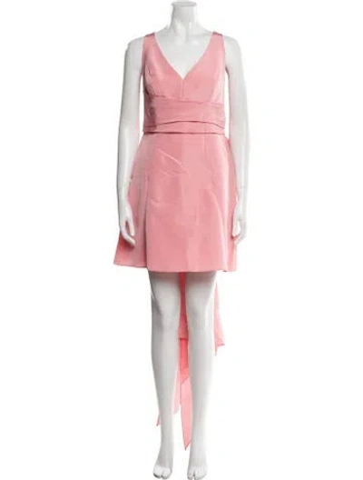 Pre-owned Carolina Herrera Silk Mini Dress W/ Tags In Pink