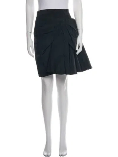 Pre-owned Carolina Herrera Silk Mini Skirt In Black