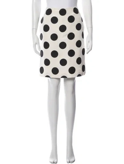 Pre-owned Carolina Herrera Silk Mini Skirt In Black/white