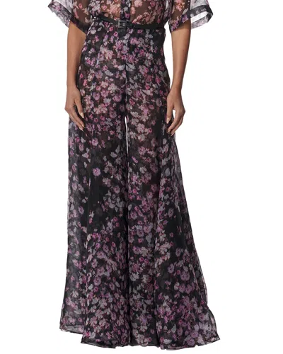 Carolina Herrera Silk Palazzo Pant In Purple