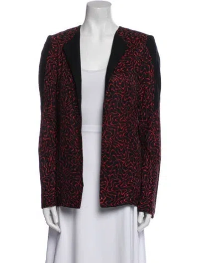 Pre-owned Carolina Herrera Silk Printed Jacket In Multi
