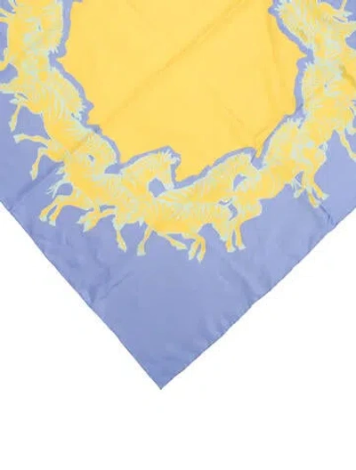Pre-owned Carolina Herrera Silk Printed Scarf In Multi