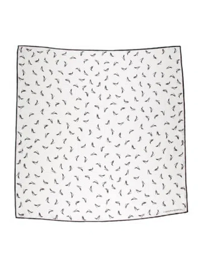 Pre-owned Carolina Herrera Silk Printed Scarf In Multi