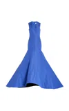 Carolina Herrera Silk Taffeta Gown In Blue