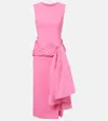 Carolina Herrera Sleeveless Hip-sash Column Dress In Pink