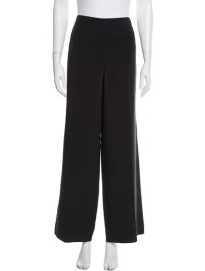 Pre-owned Carolina Herrera Silk Wide Leg Pants In Gray