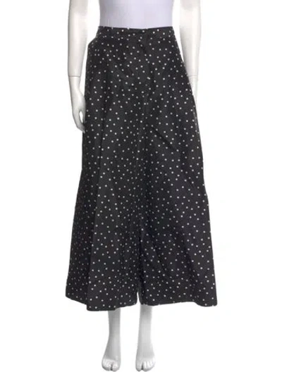 Pre-owned Carolina Herrera Silk Wide Leg Pants W/ Tags In Black