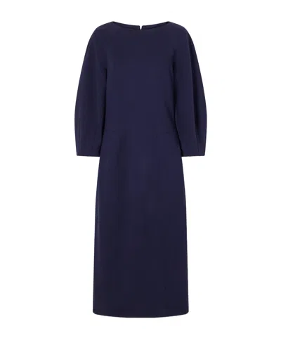Carolina Herrera Cady Midi Dress In Blue