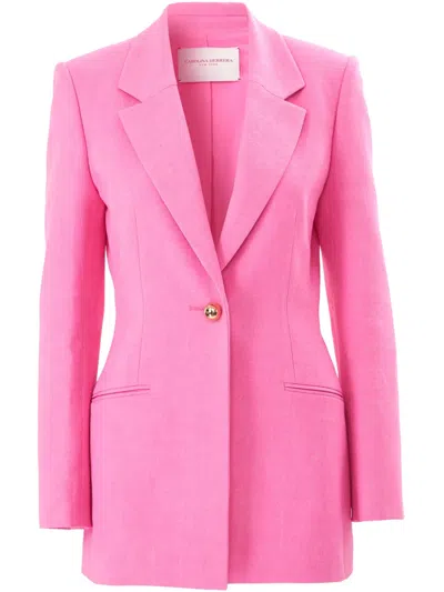 Carolina Herrera Single-breasted Blazer In Pink