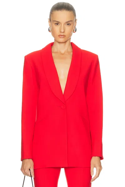Carolina Herrera Single Breasted Blazer In Red