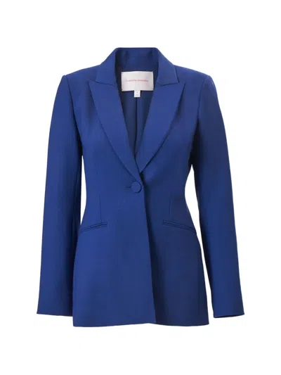 Carolina Herrera Single-breasted Lapel Jacket In Blue