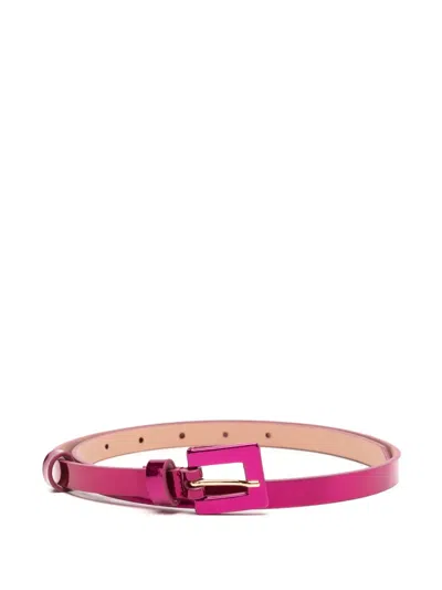 Carolina Herrera Skinny '90s Patent-leather Belt In Pink