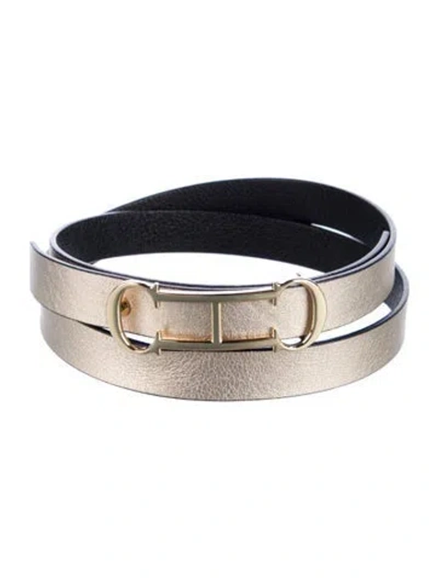 Pre-owned Carolina Herrera Skinny Leather Belt In Multi