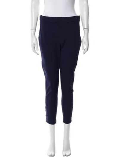Pre-owned Carolina Herrera Skinny Leg Pants In Blue