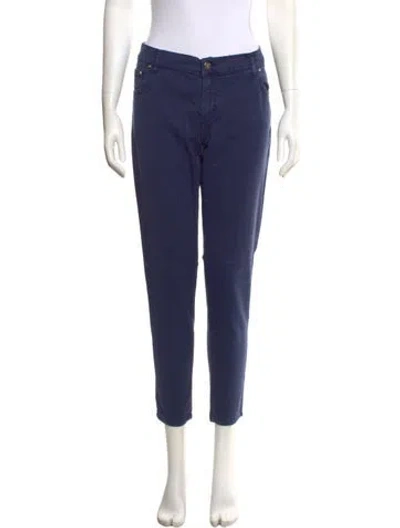Pre-owned Carolina Herrera Skinny Leg Pants In Blue