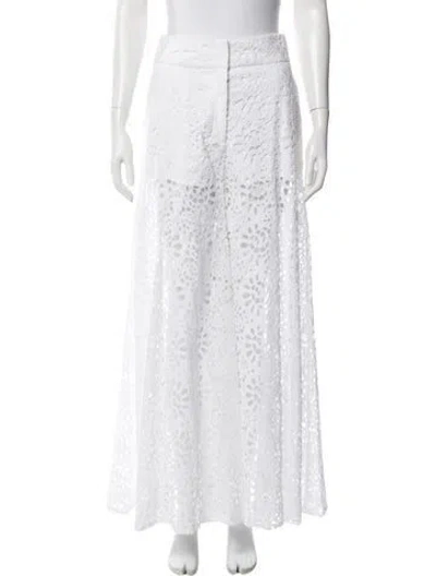 Pre-owned Carolina Herrera Skinny Leg Pants In White
