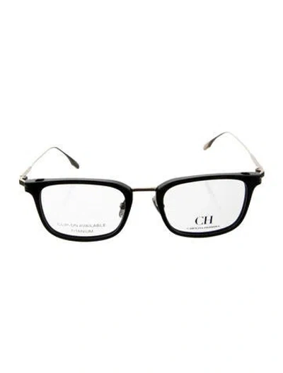 Pre-owned Carolina Herrera Sl320 Square Eyeglasses In Black