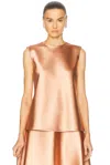 Carolina Herrera Sleeveless Belted Top In Clay