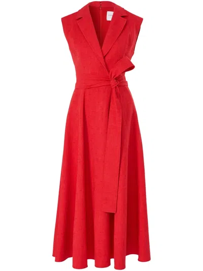 CAROLINA HERRERA SLEEVELESS BELTED TRENCH DRESS