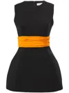 Carolina Herrera Cummerbund Stretch-wool Top In Black