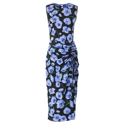 Carolina Herrera Sleeveless Dress With Drawstring In Blue