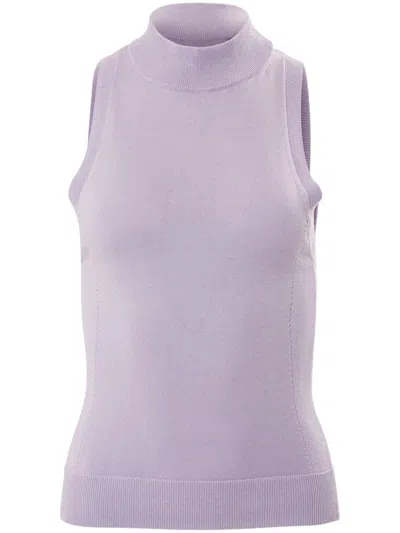 Carolina Herrera Sleeveless Knitted Top In Purple