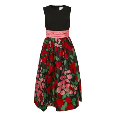 Carolina Herrera Sleeveless Midi Dress In Multi
