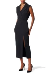 Carolina Herrera Sleeveless Trench Midi Dress In Black