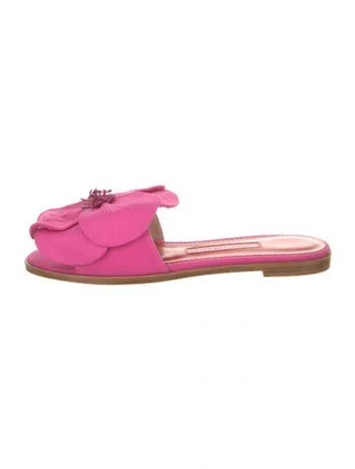 Pre-owned Carolina Herrera Slides In Pink