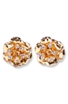 Carolina Herrera Small Flower Stud Earrings In Gold